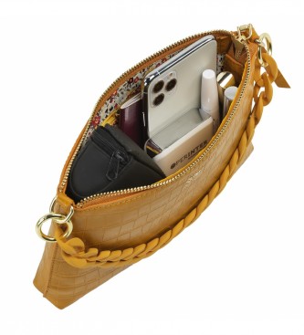 Skpat Women's shoulder bag with 3 interchangeable handles SKPAT 312466 ochre colour