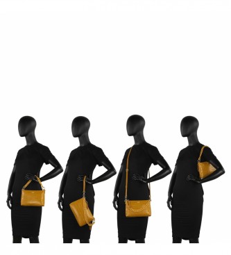 Skpat Women's shoulder bag with 3 interchangeable handles SKPAT 312466 ochre colour