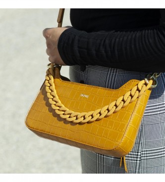 Skpat SKPAT ženska torba za na ramo z dvema izmenljivima ročajema 312478 oker barve