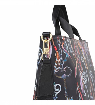Skpat Handbag with additional handle black -32x23x13cm