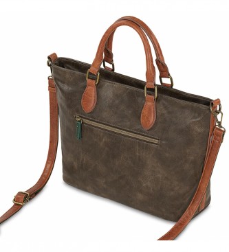 Skpat Shopper bag with shoulder strap 312581 brown -38x25,5x13cm