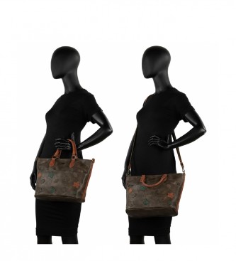 Skpat Shopper taske med skulderrem 312581 brun -38x25,5x13cm