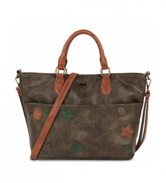 Skpat Shopper bag with shoulder strap 312581 brown -38x25,5x13cm