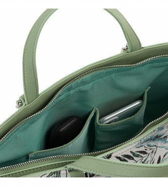 Skpat Double handle tote bag SKPAT 315381 colour green