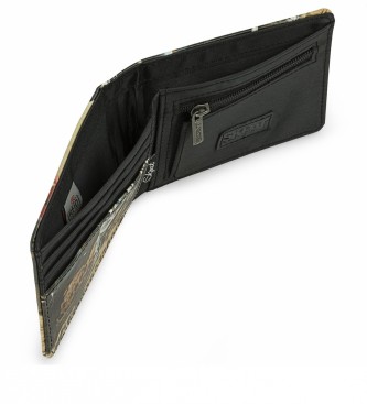 Skpat Tegnebog med indvendig pung og RFID-beskyttelse 204102 sort farve