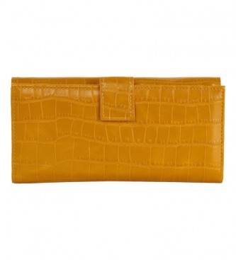 Skpat SKPAT Women's wallet with coin purse with anti-scratch RFID security lock 312419 ochre colour