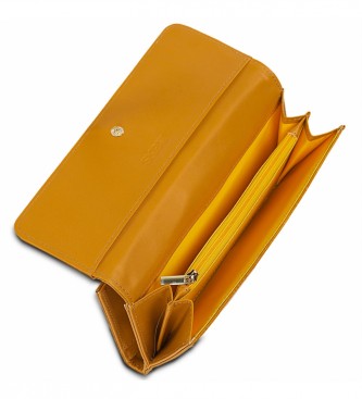 Skpat SKPAT Portefeuille pour femmes avec porte-monnaie avec serrure de scurit RFID anti-rayures 312419 couleur ocre