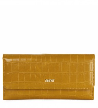 Skpat SKPAT Portefeuille pour femmes avec porte-monnaie avec serrure de scurit RFID anti-rayures 312419 couleur ocre