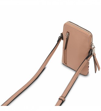 Skpat Mini mobile phone shoulder bag 313521 beige, red -11x18x1,5cm