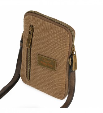 Skpat Mini cell phone bag with RFID protection 312721 brown -11x16,5x1,5cm