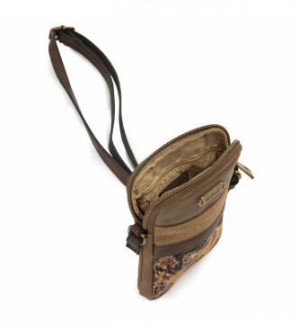 Skpat Mini borsa per cellulare con protezione RFID 312721 marrone -11x16.5x1.5cm-