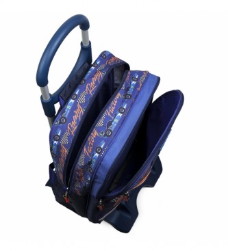 Skpat Children's Rolling School Backpack for Kids blue