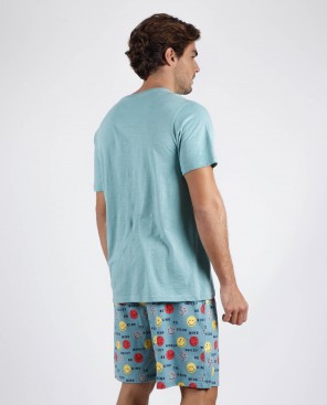 Aznar Innova SMILEY Pyjama à manches courtes Do Things bleu