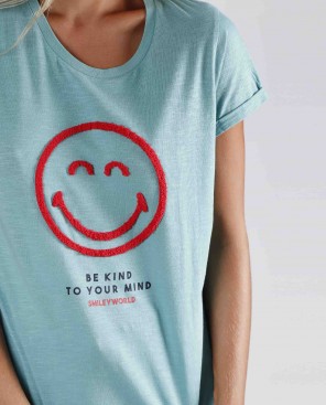 Aznar Innova SMILEY Do Things Kurzarm-Pyjama trkis