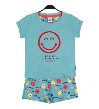 Aznar Innova SMILEY Pyjama met korte mouwen Doe dingen blauw