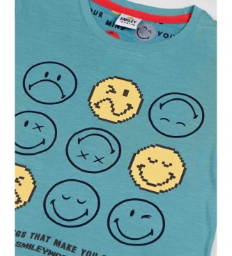 Aznar Innova SMILEY Pyjama met korte mouwen Doe dingen blauw