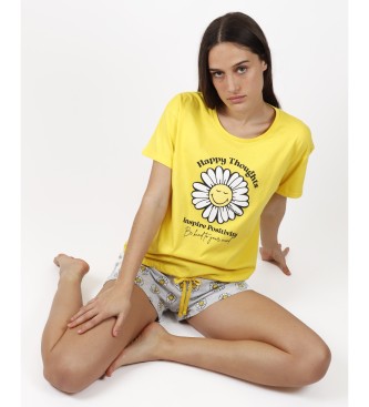Aznar Innova Women's Happy Thoughts Short Sleeve Pajamas