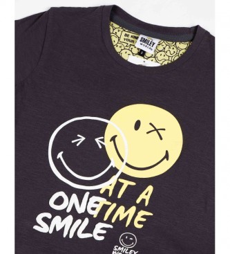 Aznar Innova SMILEY One Smile Pyjama korte mouw houtskoolbruin