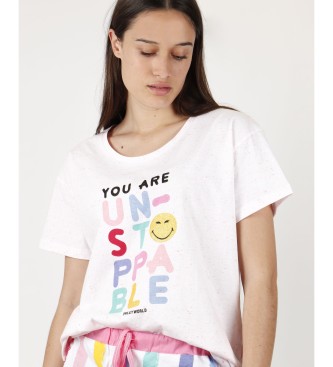 Aznar Innova Regenbogen-Pyjama mit kurzen rmeln fr Frauen