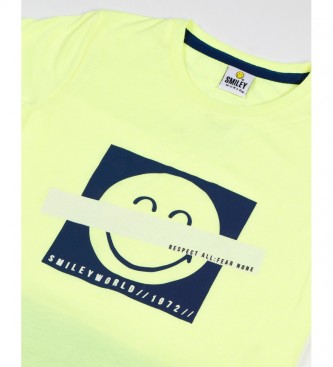 Aznar Innova SMILEY Respeite todos os pijamas de manga curta amarelo