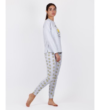 Aznar Innova Pyjama  manches longues Happy Thoughts gris