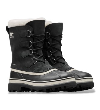 Sorel Black Caribou waterproof snow boots