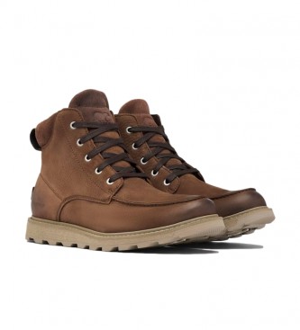 Sorel Madson II Moc Toe WP brown leather boots