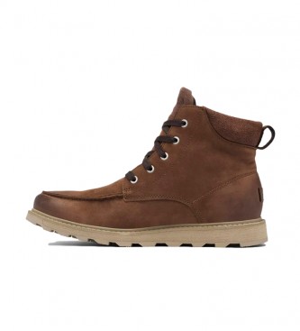 Sorel Madson II Moc Toe WP brown leather boots