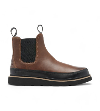 Sorel Slabtown 62 Bruin Chelsea Leren Enkellaarsjes