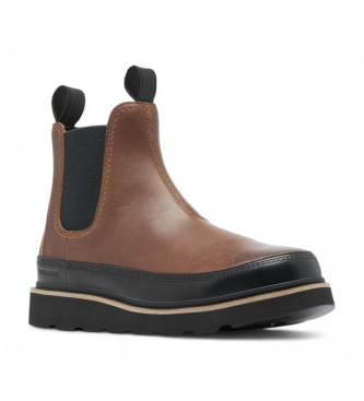 Sorel Slabtown 62 Bruin Chelsea Leren Enkellaarsjes