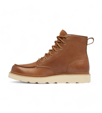 Sorel Slabtown 62 Moc Lichtbruin Leren Enkellaarsjes