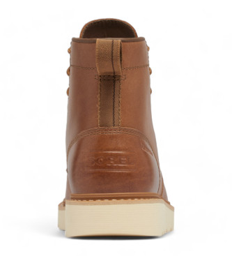 Sorel Slabtown 62 Moc Lichtbruin Leren Enkellaarsjes