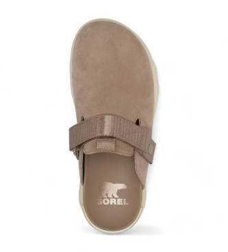 Sorel Leather Clogs Viibe taupe