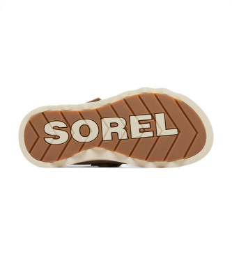 Sorel Zuecos de Piel Viibe taupe