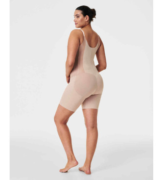 SPANX Body mit offener Bste bis Mitte Oberschenkel TotalContour beige