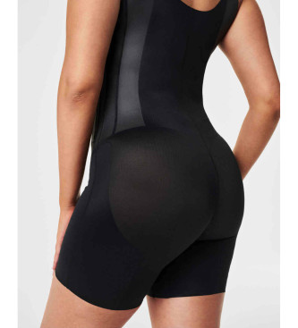 SPANX Miederstrumpf mit offener Bste bis zur Mitte des Oberschenkels TotalContour schwarz