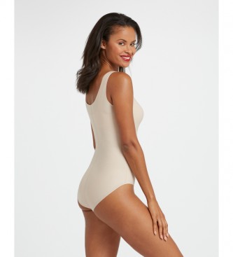Spanx Seamless Bodysuit with Compressionless Bust 10224R nude