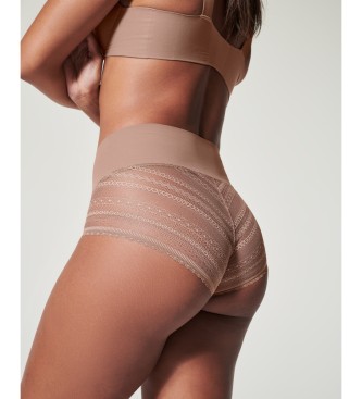 SPANX High-waisted brown lace panties