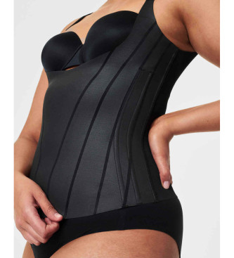 SPANX Canotta compressiva nera sul petto a vista