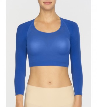 Spanx Camiseta Interior Básica de Punto Semitransparente 20155R azul