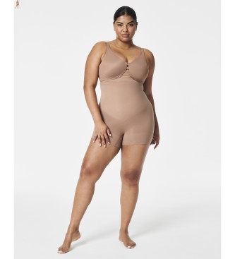 SPANX Everyday Seamless high-waisted shaping girdle brown - ESD Store  fashion, footwear and accessories - best brands shoes and designer shoes