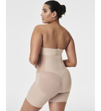 SPANX Shorts mit hoher Taille TotalContour Beige