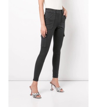  SPANX Pantalones con abertura de terciopelo negro