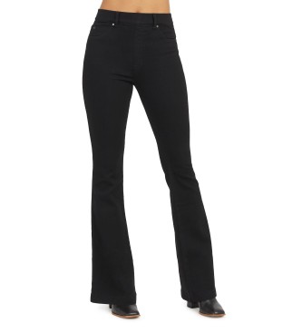 SPANX Črne jeans hlače z zvončastim spodnjim delom
