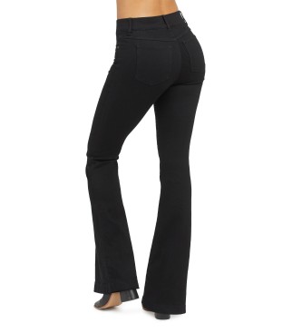 SPANX Črne jeans hlače z zvončastim spodnjim delom