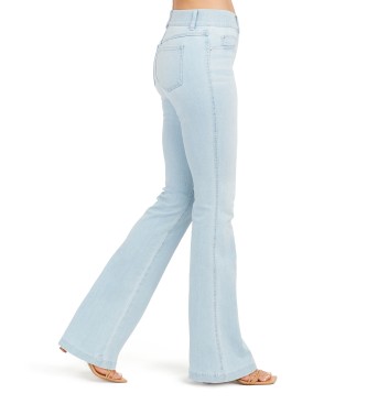 SPANX Niebieskie legginsy jeansowe z dzwoneczkami