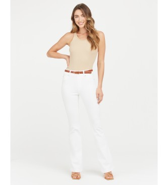 SPANX Bele jeans hlače z zvončastim spodnjim delom