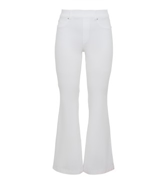 SPANX Bele jeans hlače z zvončastim spodnjim delom