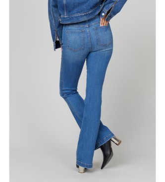 SPANX Leggings di jeans a campana modellanti blu