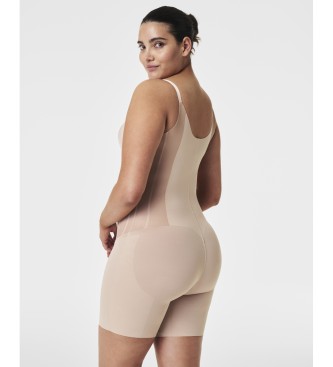 SPANX Body mit offener Bste bis Mitte Oberschenkel TotalContour beige